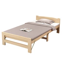home wood foldable bed bedroom furniture eco friendly portable folding beds single person wood bed frame muebles high quality