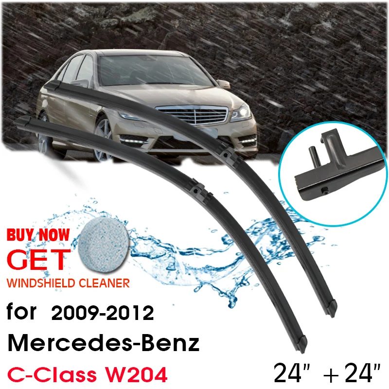 

Автомобильное лезвие лобовое стекло резиновая силиконовая заправка стеклоочистителя для Mercedes-Benz c-класс W204 2009-2012 24 "+ 24" автомобильные аксес...