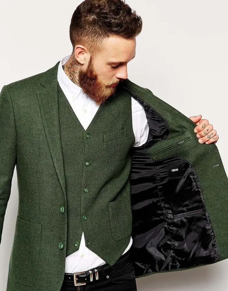 

Fad новейший дизайн пальто и брюк зеленый мужской костюм свадебные костюмы для мужчин Terno приталенный Костюм Под заказ смокинг 3 шт. блейзер д...
