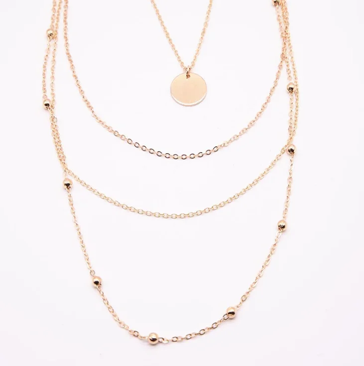 Чокер медный многослойный Женский Модная бижутерия в стиле бохо ожерелье Чокеры