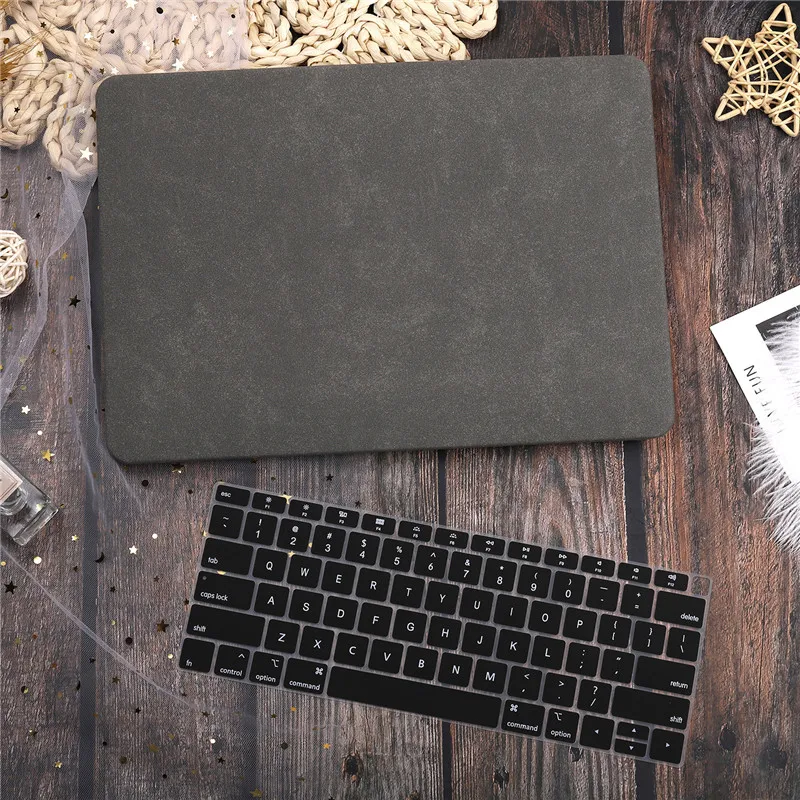 Leather Black Для Macbook Air 13 Чехол A1932 новейшая версия Жесткий кристально чистый матовый чехол для ноутбука MacBook air 1" дюймов 13 дюймов retina дисплей - Цвет: Leather Black