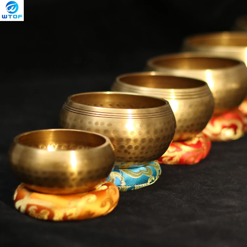 

Nepal handmade Tibet Buddha sound bowl Yoga Meditation Chanting Bowl Brass Chime Handicraft music therapy Tibetan Singing Bowl