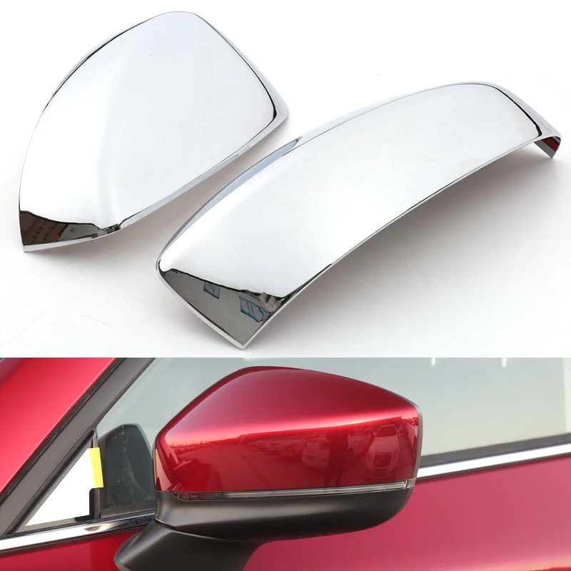 

Chrome For MAZDA CX-5 CX5 CX 5 2017 2018 Rear View Mirror Frame Cover Frame Trim Sticker