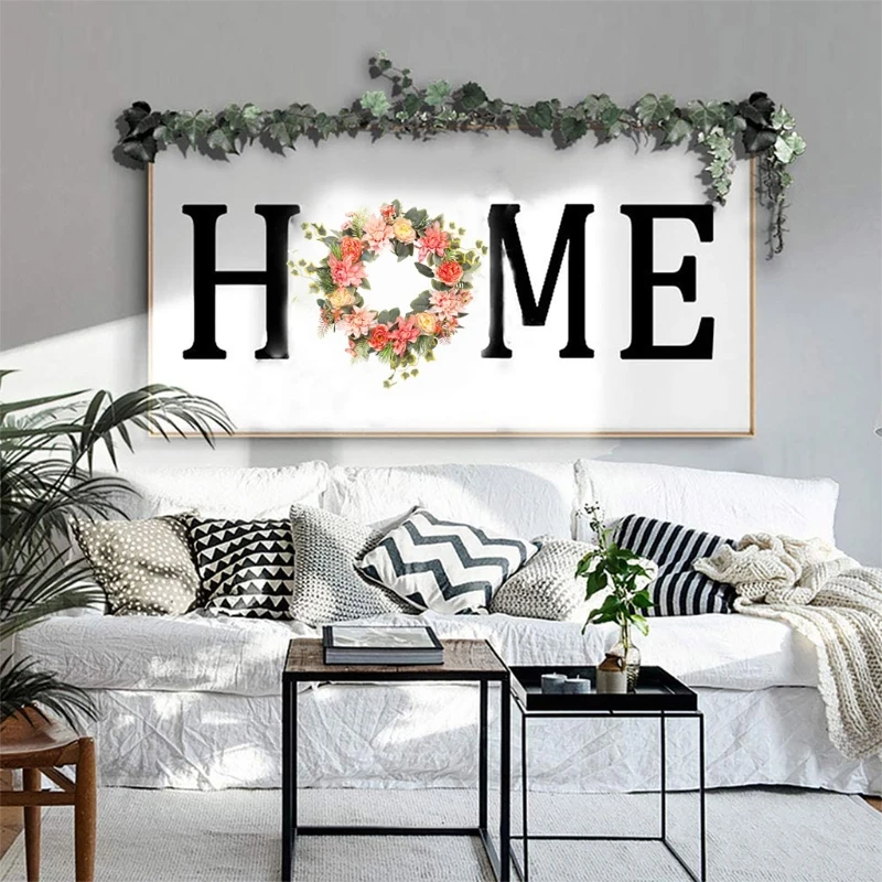 

18'' Flower Wreath Handmade Artificial Floral Spring Garland for Front Door Wall Wedding Party Farmhouse Home Decor 28GF