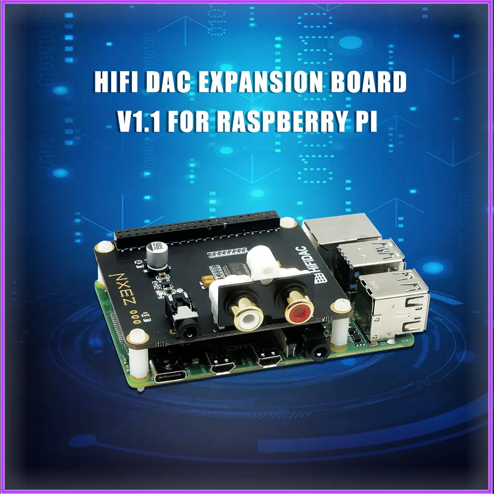 Плата расширения Raspberry pi 4B HiFi DAC V1.1 для Pi 2B/3B/3B +/4B|Аксессуары демонстрационных
