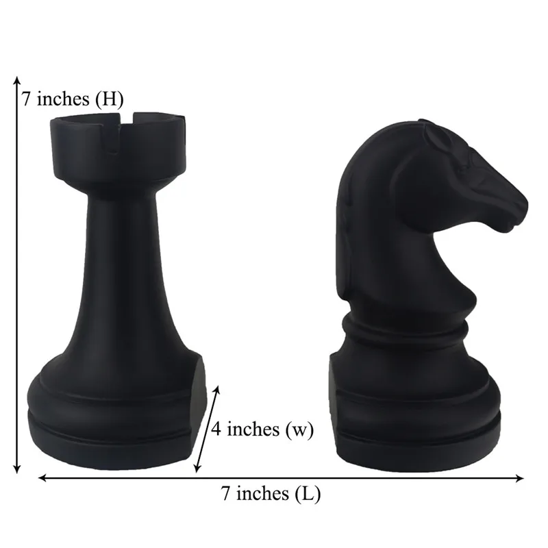 

2ps Creative Resin Bookends Figurine Chess Model Book Stand Ornaments Home Office Study Bookshelf Decor Europe Style JSYS