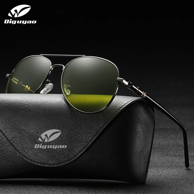 Мужские солнцезащитные очки поляризационные uv400 высокое качество металл