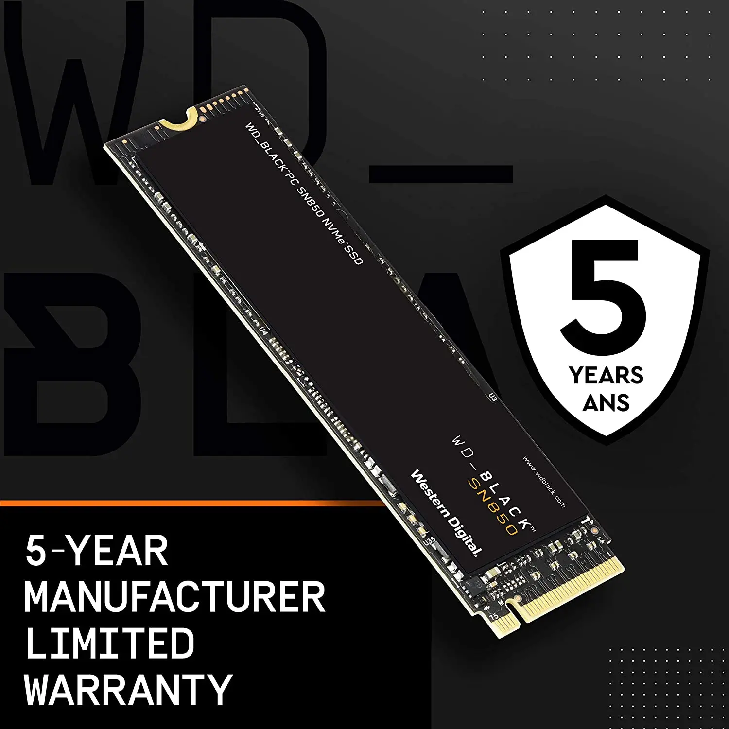 Внутренний твердотельный накопитель Western Digital ssd 3d Nand M2 Black SN850 SSD ТБ 500 Гб M.2 2280 NVMe Gen3