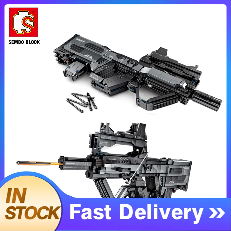 SEMBO 704970 1430 шт. строительные блоки серии MOC авиации Штурмовая винтовка из блоков