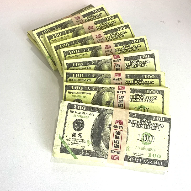 

1300 Pcs USA Dollar Paper Heaven Hell Notes Ancestor Money Ghost Money Set Incense Sacrifice Joss Paper Dollar Fake Money