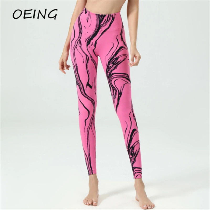 

Fitness Gym Tie Dye Yoga Pants Sportwear Printed Pants Seamless Sport Leggings