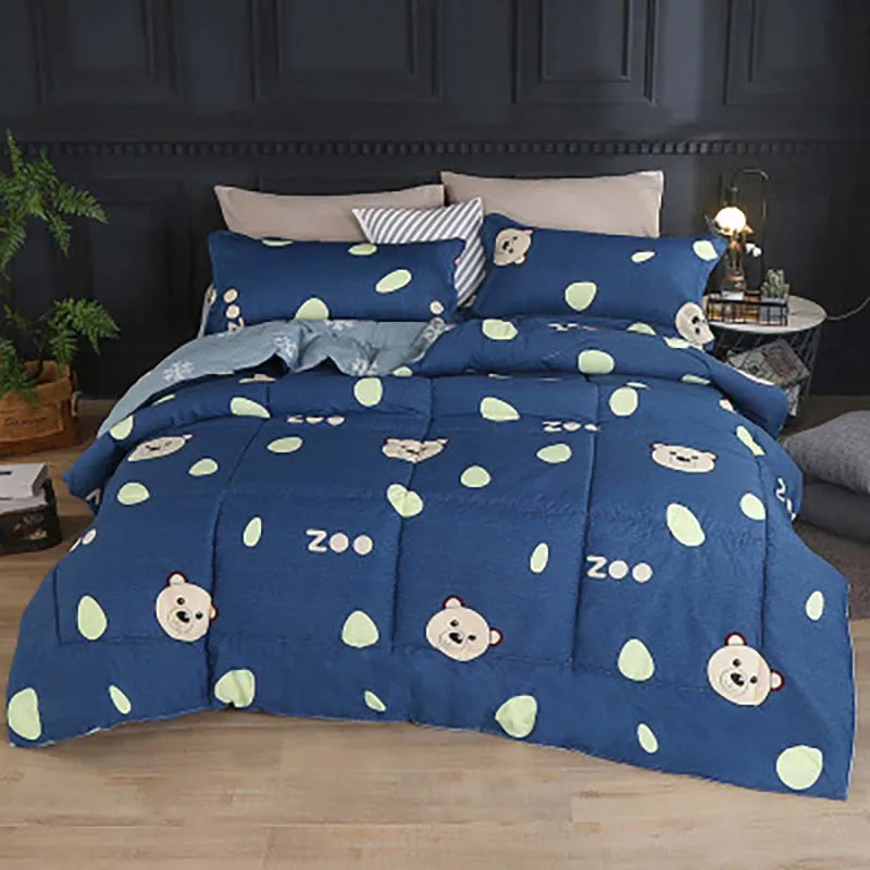 

Home Printing Quilt Frosted Quilted Autumn and Winter Thick Warmth Duvet Home Hotel Luxury Big Bed Quilt