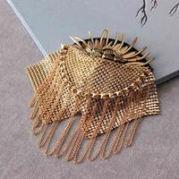 one piece breastpin tassels shoulder board mark knot epaulet metal patches badges applique for clothing ee 2578