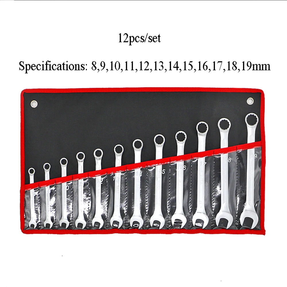 

Fixed Double Head Ratchet Wrench 6-32/8-19mm 72 Gear Combination Spanner Set 12/22pcs set Universal Wrench Kit with Aluminum Box