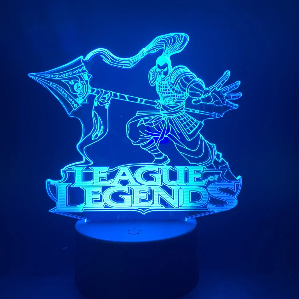 Светодиодный Ночной светильник лампа League of Legends Спальня украшения Чжао Xin ночной