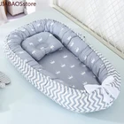 Кроватка детская хлопковая, 85 х50 см, с подушкой, портативная, для новорожденных