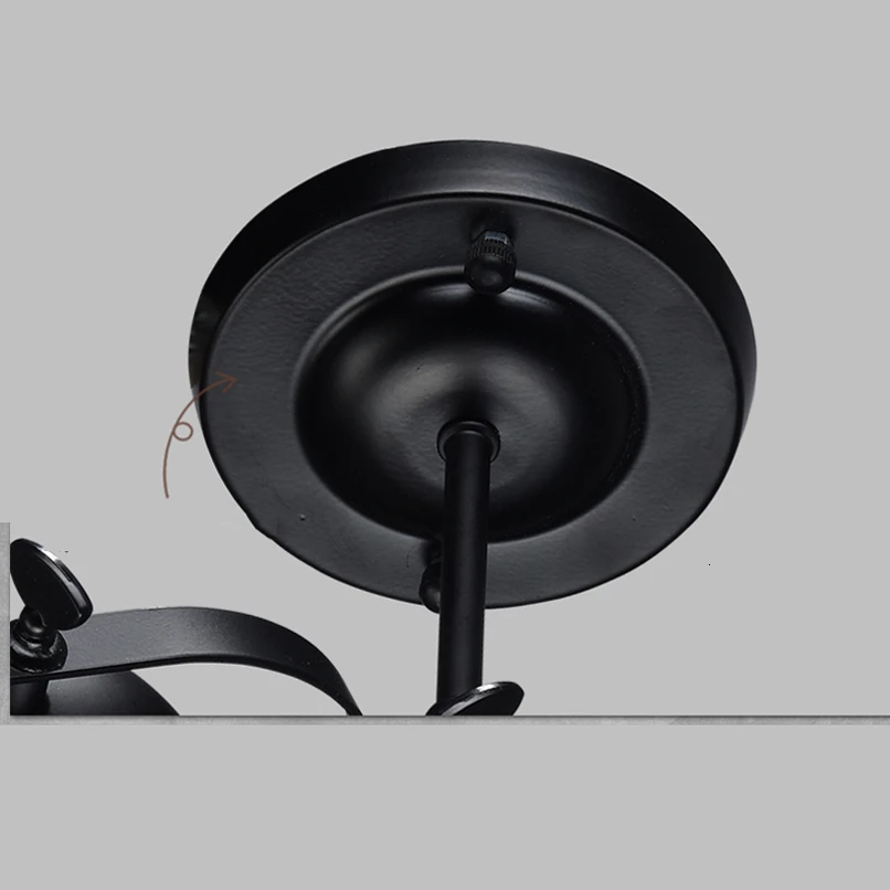 Винтажная железная настенная лампа точечный светильник настенное бра черного