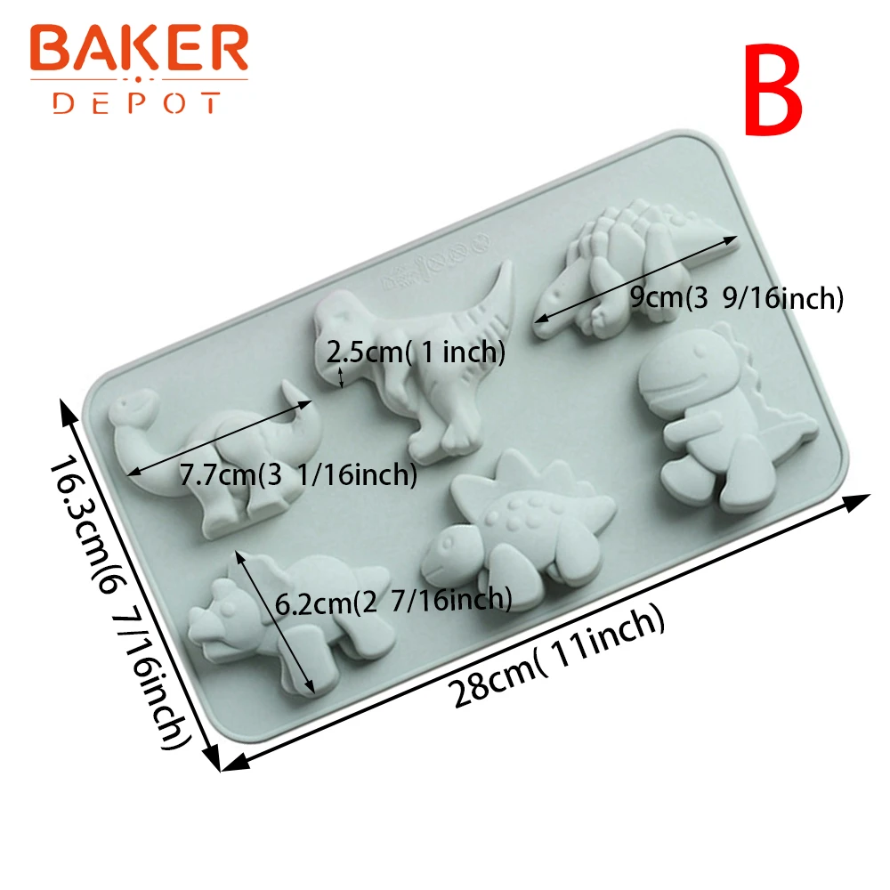 Форма для мыла и смолы силиконовая форма в виде динозавра выпечки тортов 6