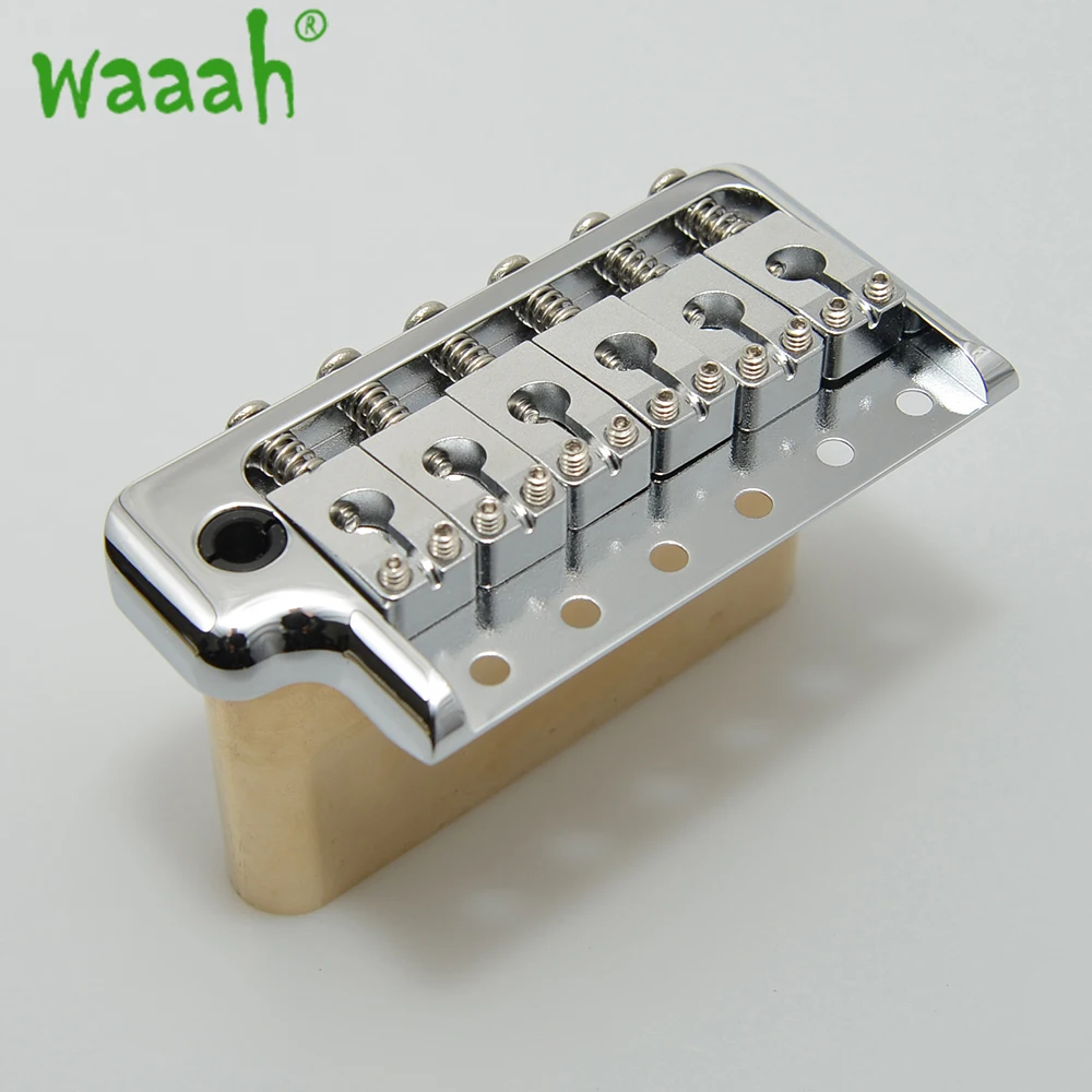 Ponte para Estilo Borda para Strat Usinado Ultra Latão 6 Parafusos Guitarra Tremolo Prs Faca Elétrica Estilo Cnc 52.5mm