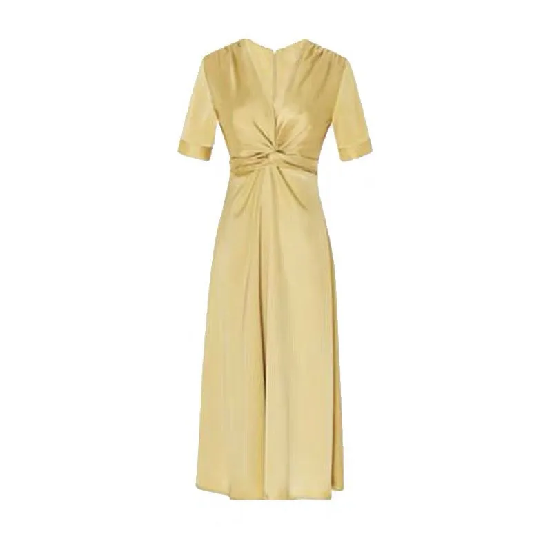 

Summer Korean Fashion Elegant Midi Dress For Women 2021 Sexy Bodycon Office Ladies Prom Evening Dresses Short Sleeve Clothes