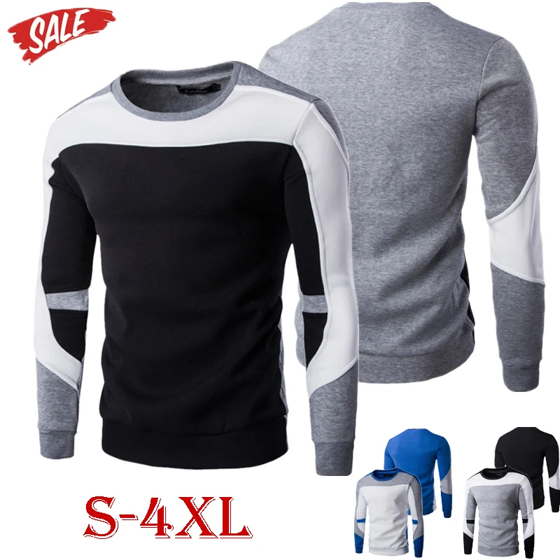 

Men's Sweaters 2022 Autumn Spring Guys Cotton Hip-Hop Patchwork Stitching Sweaters Male Casual Warm Sweater For Outdoor Sports