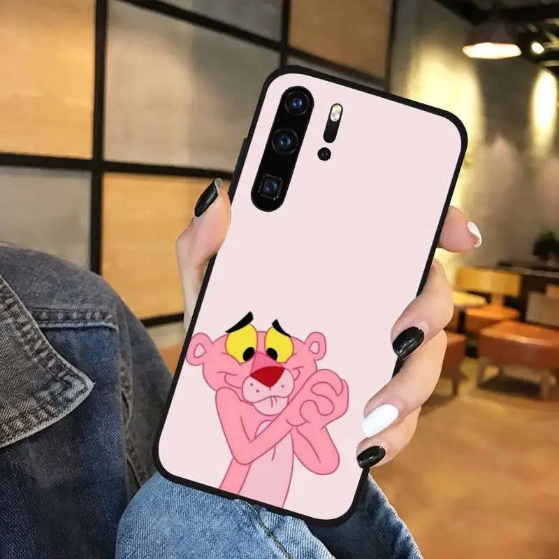 

Fashion Pink Panther Phone Case For Huawei honor Mate P 9 10 20 30 40 Pro 10i 7 8 a x Lite nova 5t