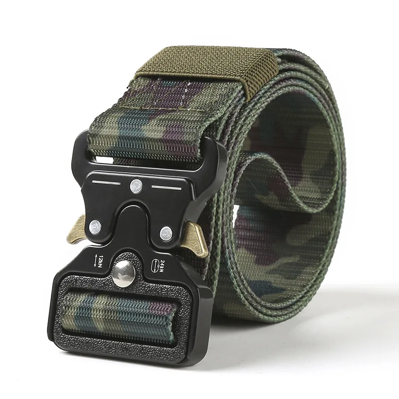 

Military Canvas Belt Men's Tactical Designer Belt Jeans Pants Stretch Nylon Belt Black Camouflage Buckle Belt Men's Belt luxury