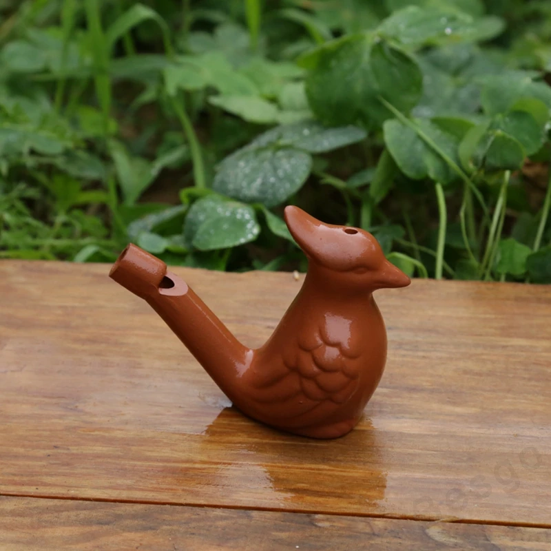 Silbato Vintage de cer&aacute;mica para aves de agua, juguete de ba&ntilde;o para ni&ntilde;os, artesan&iacute;as, Ocarina, canciones-3