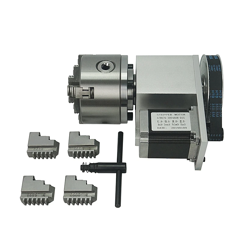

4 jaw Chuck hollow shaft 100mm 4th axis for cnc router