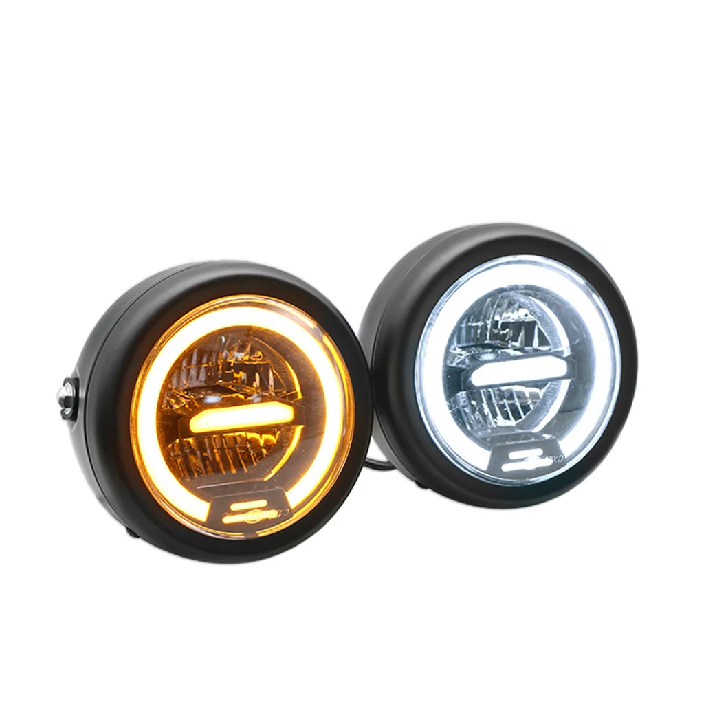 Универсальные черные 6 'круглые мотоциклетные фары белые линзы для Harley| |