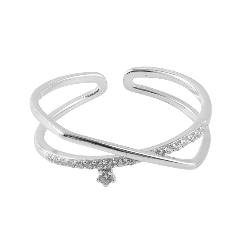 Универсальное модное кольцо с геометрическим крестом в гонконгском стиле для