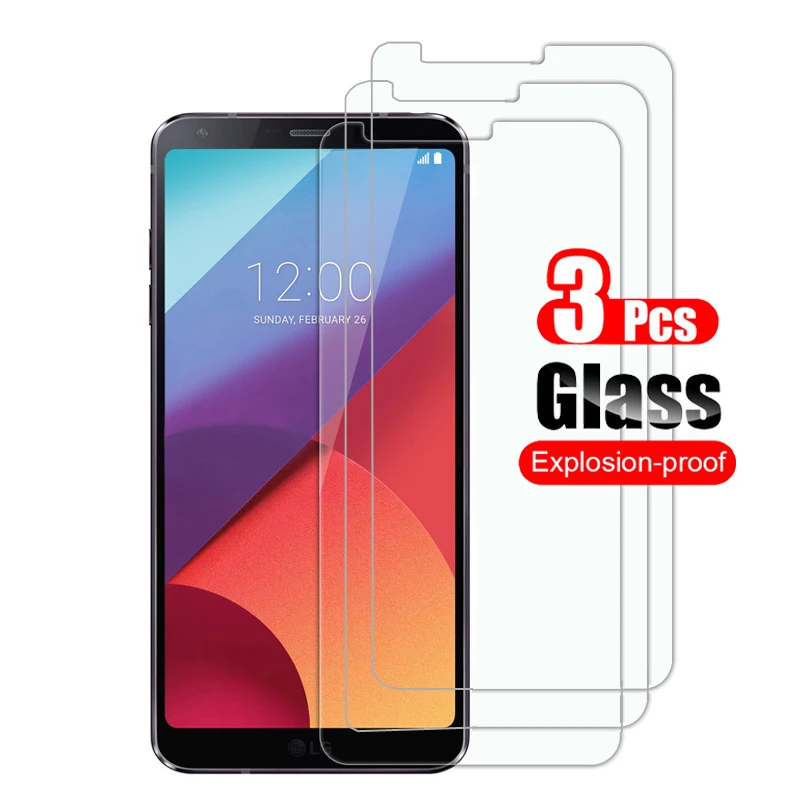 

3Pack HD Glass For LG G7 G6 Screen Protector Tempered Film Anti-Shatter Transparent HD Glass Front Protection on For G7 G6