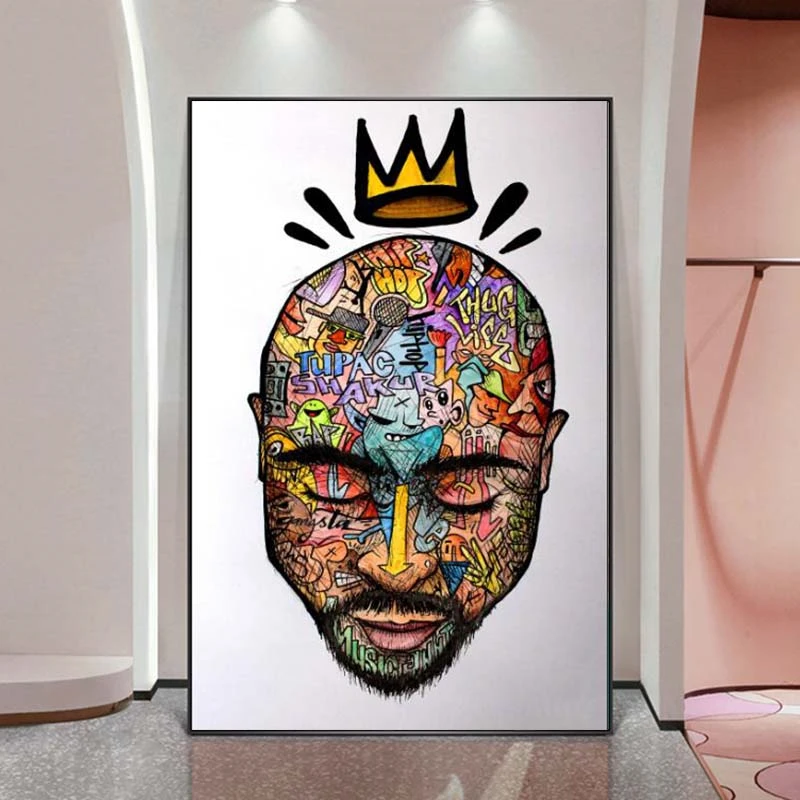 Картина на холсте в стиле хип-хоп стену | Дом и сад