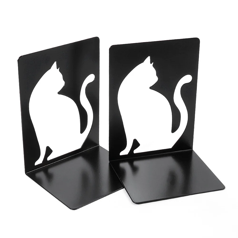 

New Kawaii Explosive Bookshelf Cute Black Cat Book Stand Metal Wholesale Office Stationery Office Accessories Desk Organizer
