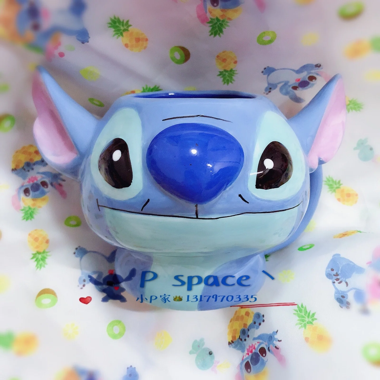 Disney star-taza de agua para beb&eacute;, vaso de cer&aacute;mica Steve, taza de cabeza grande con forma especial-2