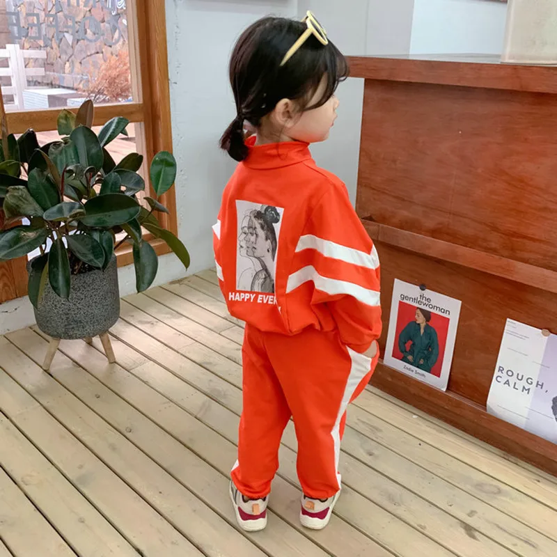 2019 новые спортивные костюмы для маленьких девочек хлопковые топы с длинными
