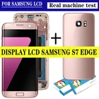 ЖК-дисплей 5,5 дюйма Super AMOLED для SAMSUNG Galaxy S7 edge, G935F SM-G935FD, сенсорный дигитайзер в сборе, запчасти для ремонта с задним стеклом