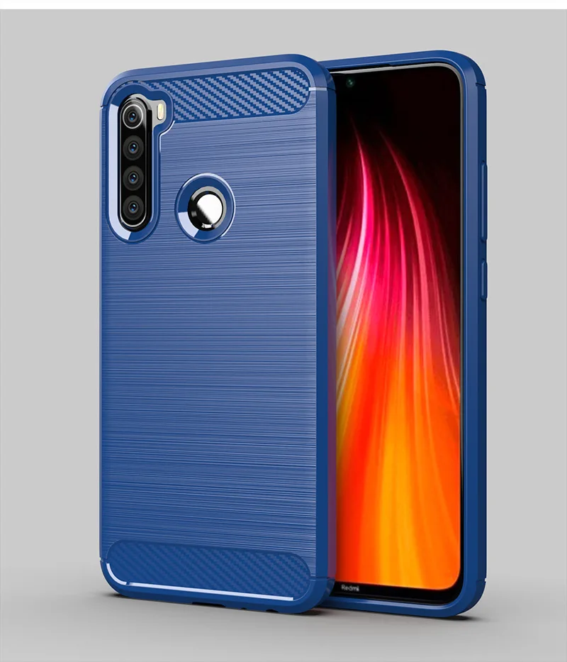 Противоударный бампер из углеродного волокна для Redmi Note 8, мягкий силиконовый чехол с полной защитой для Xiaomi Redmi Note 8 Pro Capa