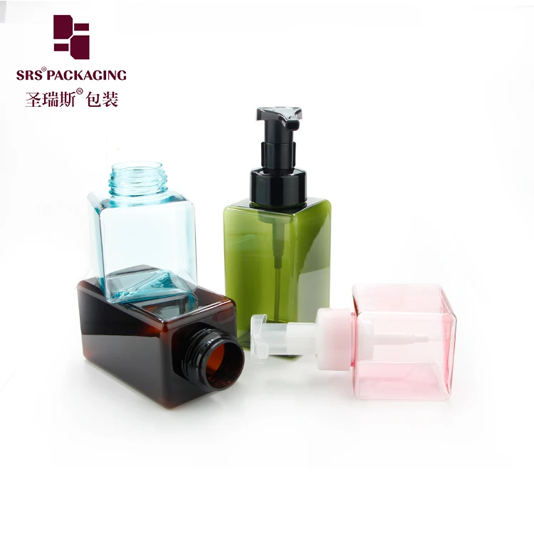 

Hot Sale 250ml 450ml Square Empty Plastic PETG Facial Cleanser Soap Foam Pump Bubble Bottle