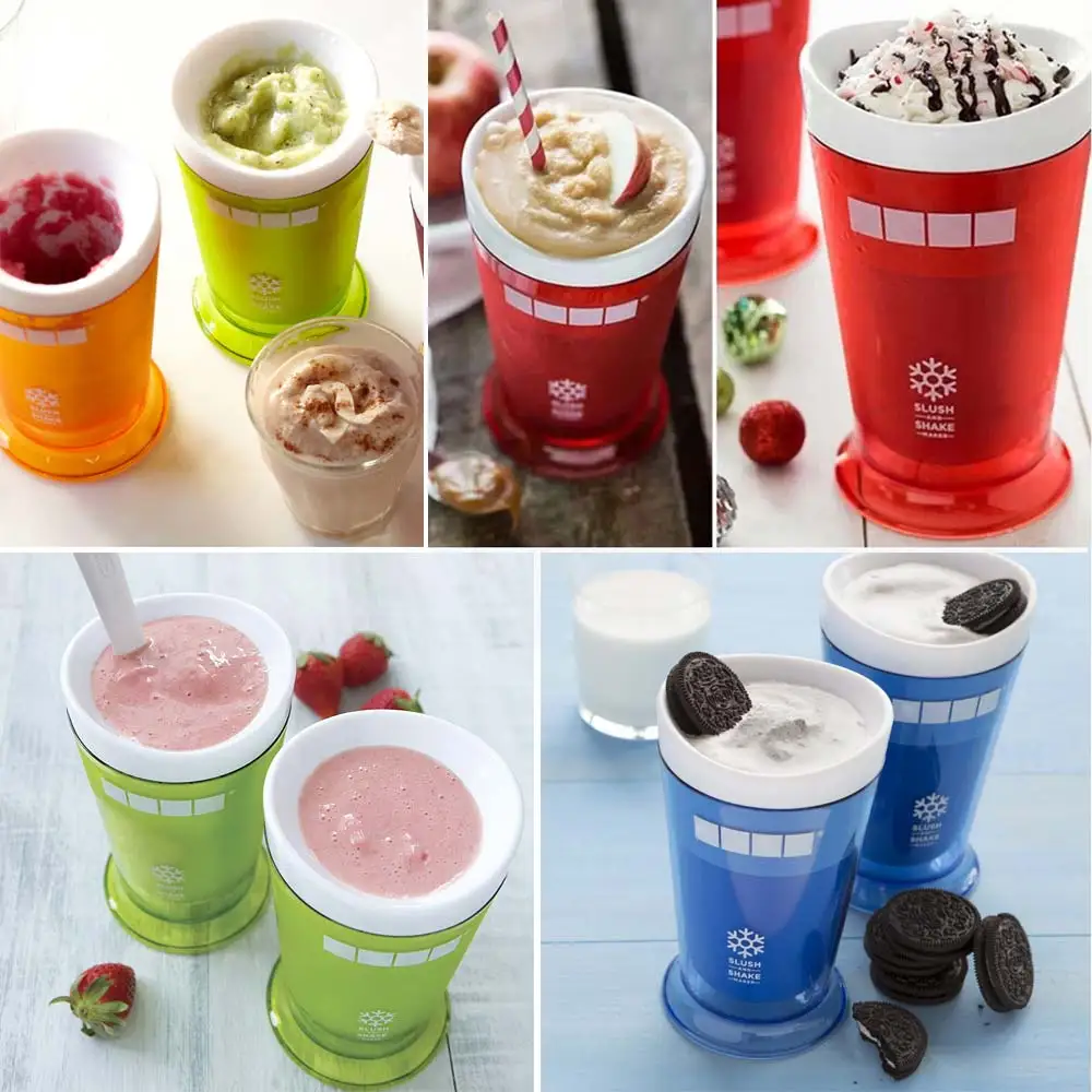 Slush встряхиватель чашка, сок Замороженные летние прохладные Замороженные ложки Popsicle Makerfruit смузи молочного коктейля формы для мороженого фруктового льда