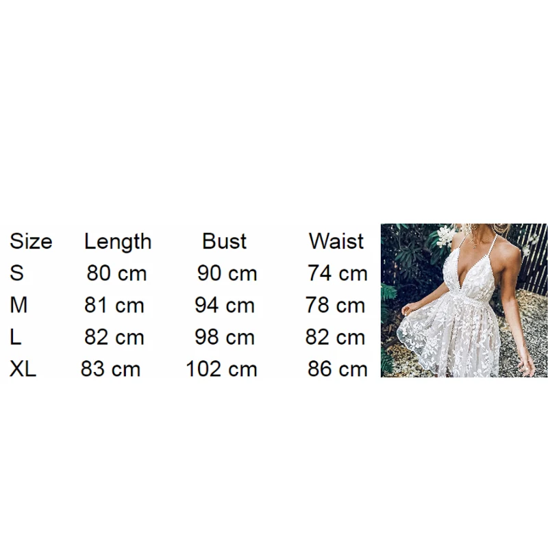

Women Party Lace Flower Backless Mini Dress Sexy Sling Spaghetti straps Deep V Neck Wedding Club Vestidos Summer Dress