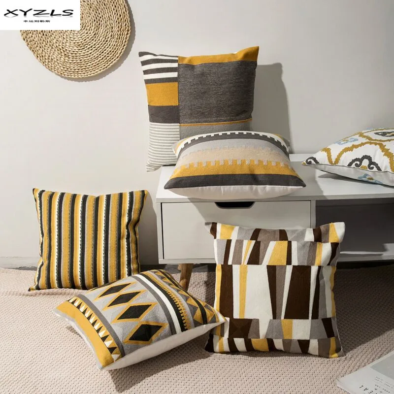 Наволочка в американском стиле винтажная хлопковая наволочка для подушки с