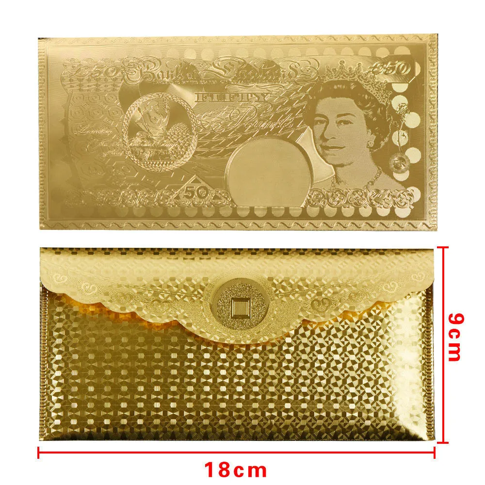 Недорогой Золотой держатель для банкнот WR искусственный реквизит в американском