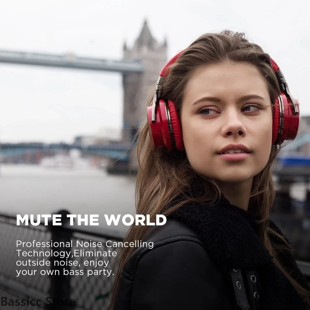 

Bluetooth-наушники COWIN E7 с активным шумоподавлением и микрофоном