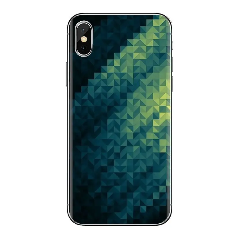 Blue Green Geometry Artistic Silicone Phone Covers For Huawei Nova 2 3 2i 3i Y6 Y7 Y9 Prime Pro GR3 GR5 2017 2018 2019 Y5II Y6II |