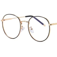 anti blue light optical glasses unisex alloy eyeglasses anti uv spectacles round frame eyewear simplicity goggles