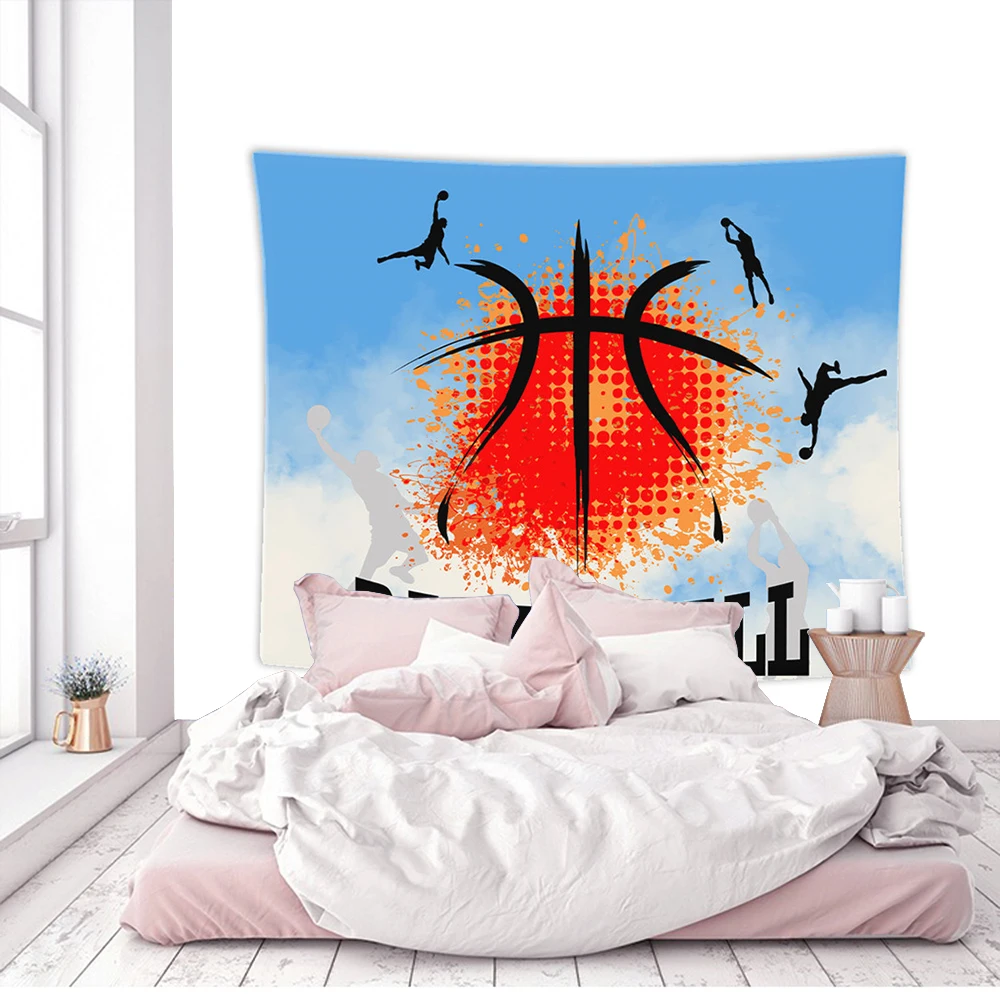 Баскетбольный гобелен настенный пляжный коврик для пикника палатка кемпинга