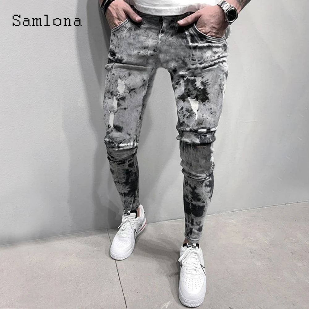 Plus Size Mens Jeans Demin Pants 2022 Spring New Fashion Demin Pants Male Zipper Pockets Trouser Outdoor Leisure Pencil Pant