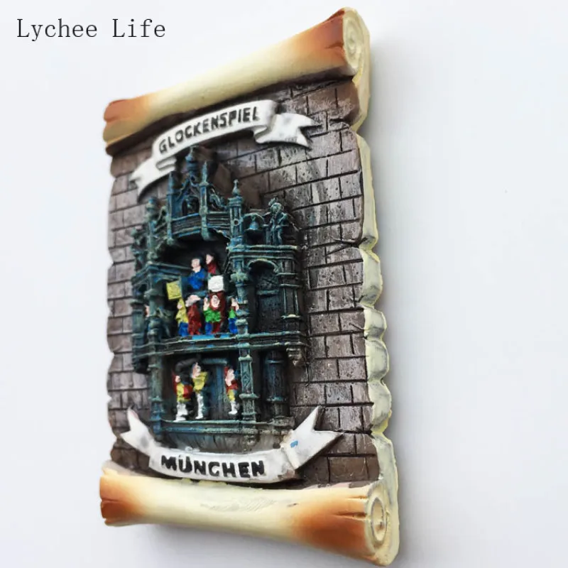 Lychee Life 3D проектор немецкого города из смолы для холодильника украшение