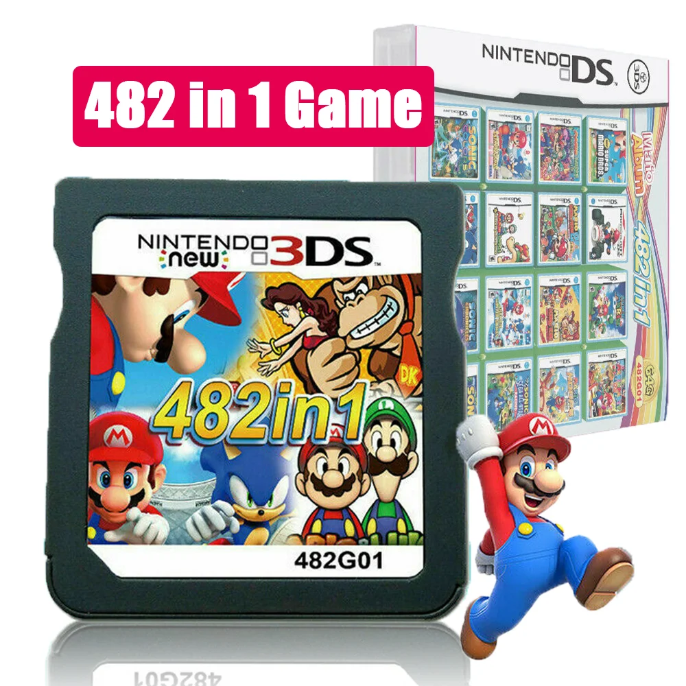 

Картридж для NDS NDSL 2DS 3DS 3DSLL NDSI, 482 в 1